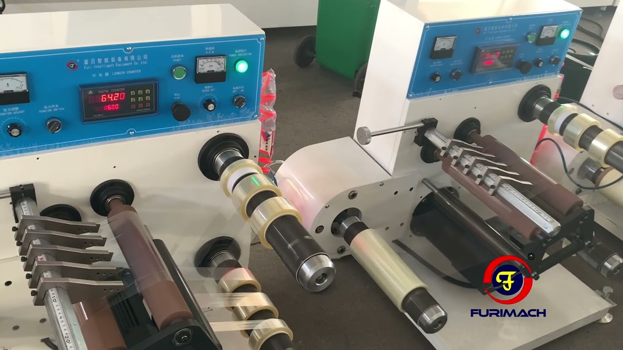 FR-200-03B MINI BOPP TAPE SLITTER REWINDER MACHINE