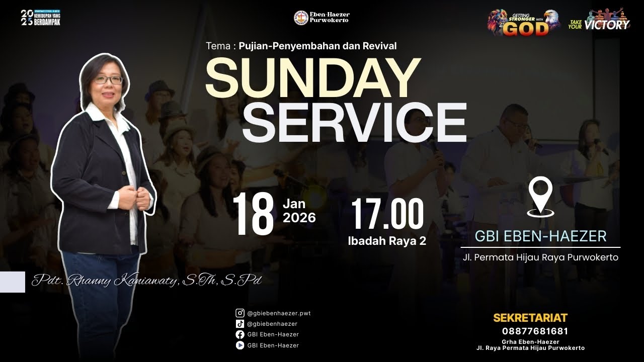 Ibadah Raya 2 GBI Eben-Haezer | 18 Januari 2026 | 17.00 | Pdt. Rhanny Kaniawaty, S.Th, S.Pd