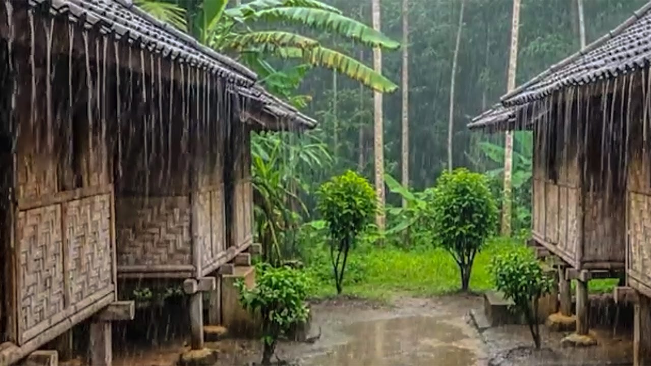 Fall Asleep Fast 🌧️ Heavy Rain Sounds ASMR for Insomnia, Calm Mind & Stress Relief