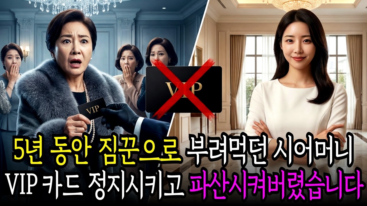 재벌회장 딸인지 모르고 이혼 강요한 시어머니, VIP카드 정지 한 번으로 쪽박 엔딩 | 노후사연 | 감동사연 | 오디오북