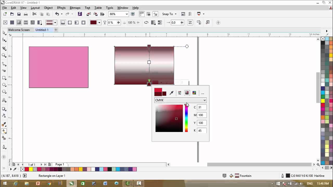 Учебные пособия по CorelDraw X7 &mdash; инструмент интерактивной заливки