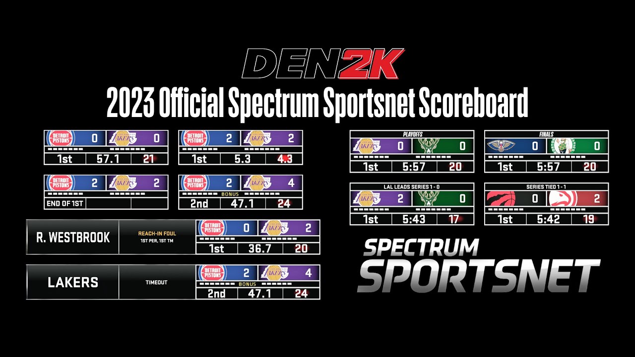 2023 Official Spectrum Sportsnet Scoreboard Mod by DEN2K | NBA 2K23 PC Mod and Gameplay