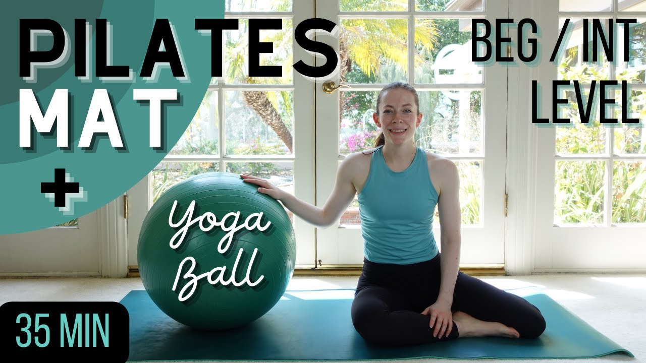 Mat Pilates + YOGA BALL Workout | Beginner / Intermediate Full Body | 35 min