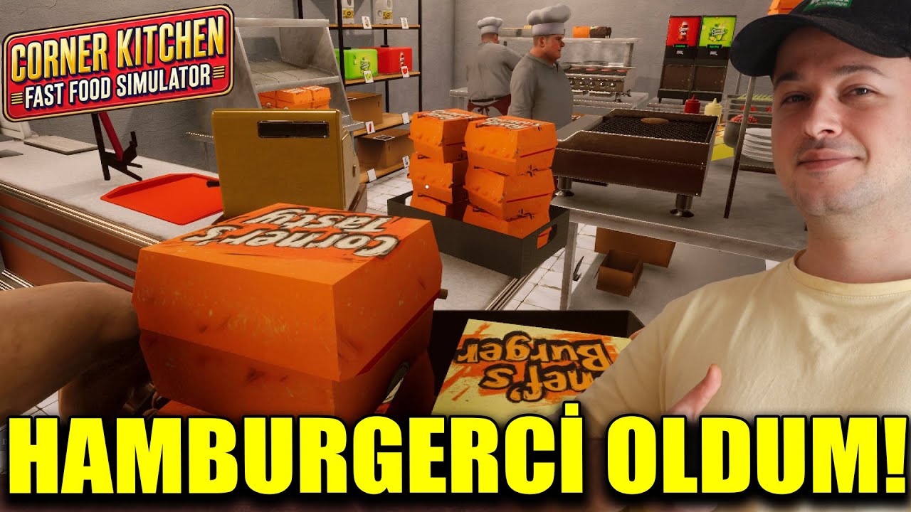 HAMBURGER DÜKKANI AÇTIK! DAKİKA DA 20 HAMBURGER SATIYORUZ! Corner Kitchen Fast Food Simulator #1
