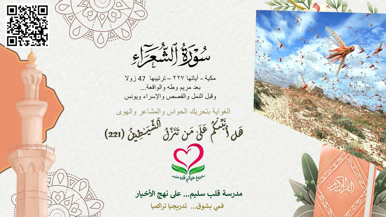 26-سورة الشعراء؛ هَل أُنَبِّئُكُم عَلَىٰ مَن تَنَزَّلُ ٱلشَّیَـٰطِینُ * تنزل على كل أَفَّاكٍ أَثِیمࣲ