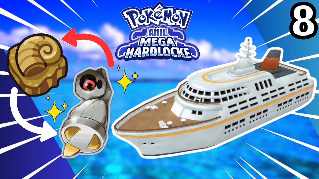 Pokémon Añil Mega Hardlocke | ¡EL FÓSIL MÁS ROTO DE LA HISTORIA EN EL S.S. ANNE! 🦖🔥 | Episodio 8