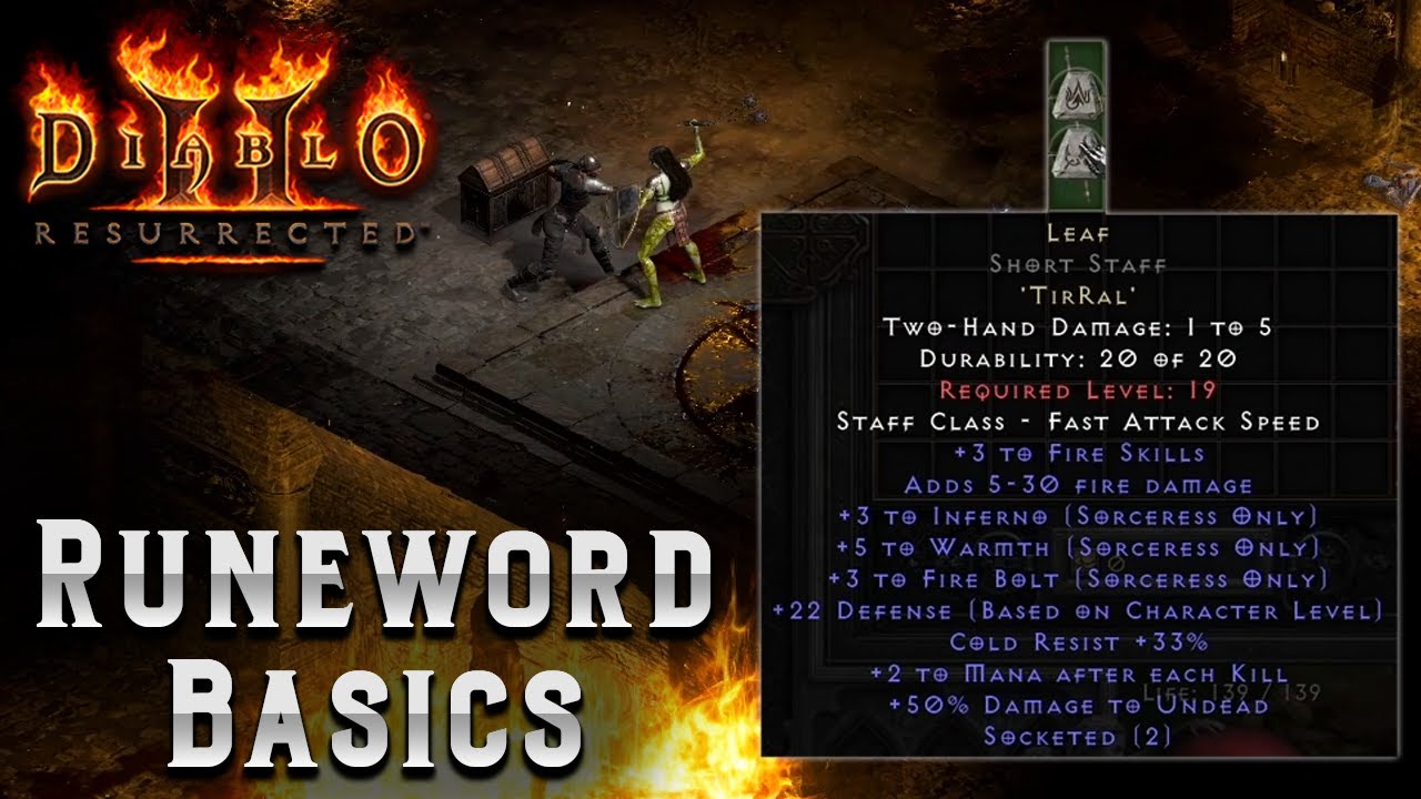 Diablo 2 Resurrected - Beginner Rune Word Guide - Normal difficulty