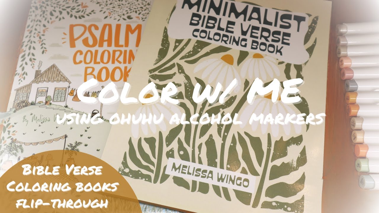 ASMR Coloring Book Flip Through | Melissa Wingo Bible Verse Color with Me