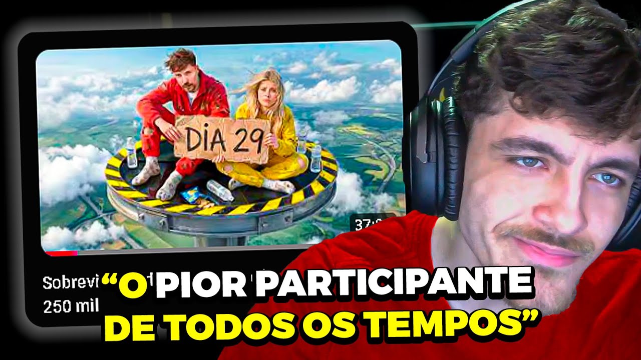 suetam reage a MrBeast: Sobreviva 30 dias preso no céu e ganhe US$ 250 mil