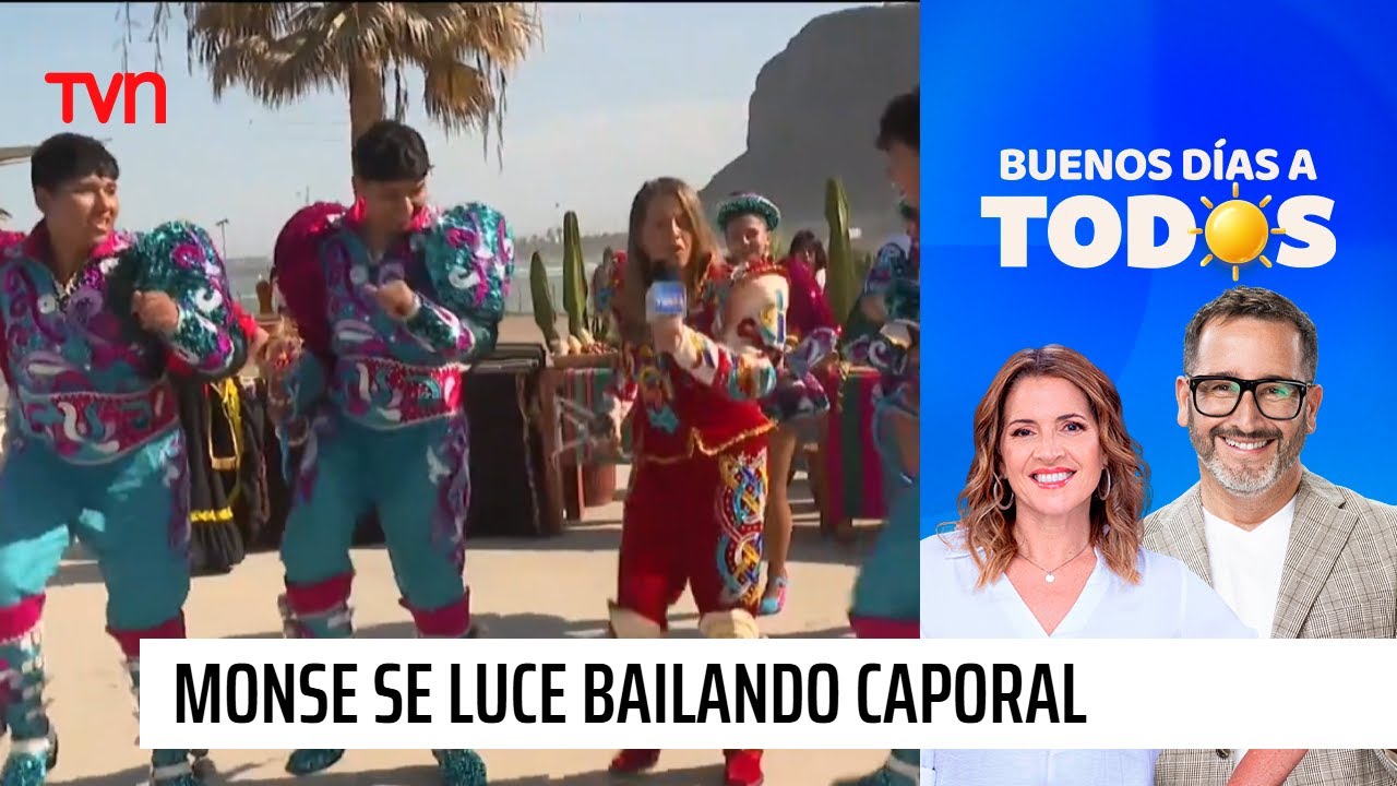 Monserrat Álvarez cumple el desafío: Se vistió y bailó como caporal | Buenos días a todos