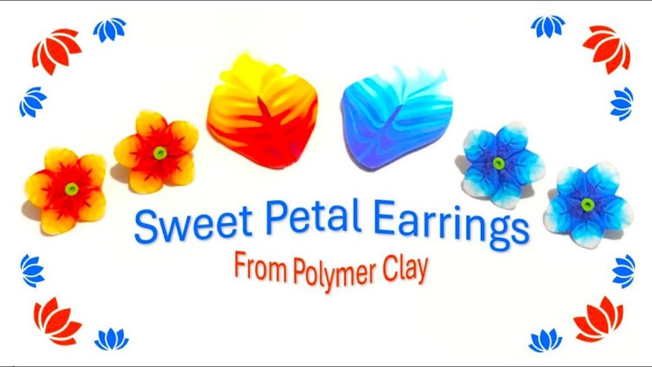 Petal Cane Earrings from Polymer Clay, an Ad Hoc Tutorial.
