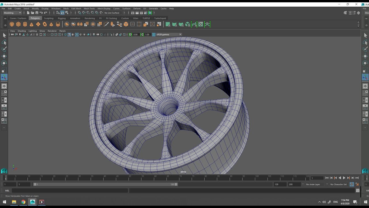 Maya modeling Tutorial:How to create a perfect Wheel in less than 12 minutes.