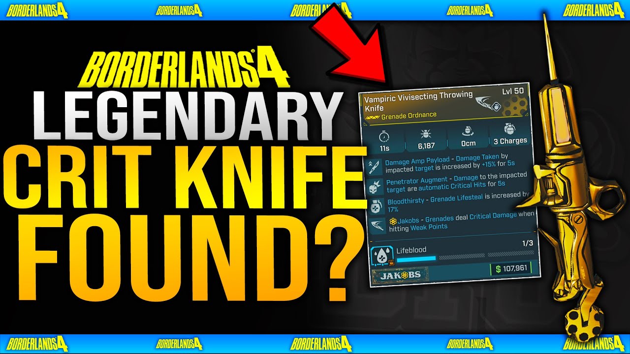 Borderlands 4 - LEGENDARY CRIT KNIFE FOUND! (So It Has Started!)