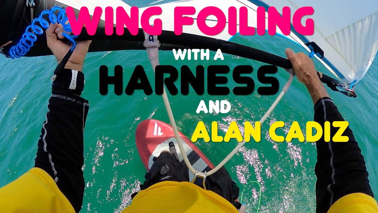 WingFoiling with a Harness on Maui with Alan Cadiz