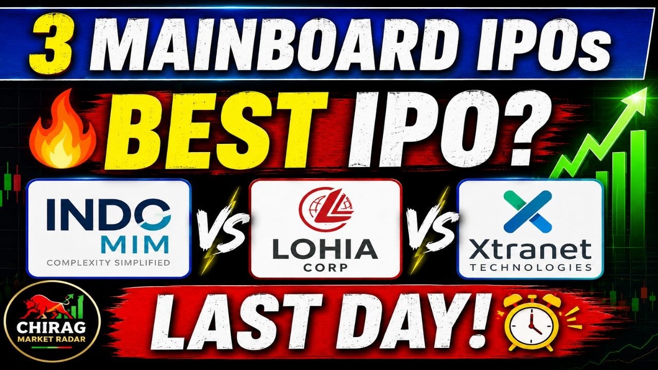 3 Mainboard IPOs Last Day 🔥 Best IPO to Apply? | Indo MIM vs Lohia Corp vs Xtranet