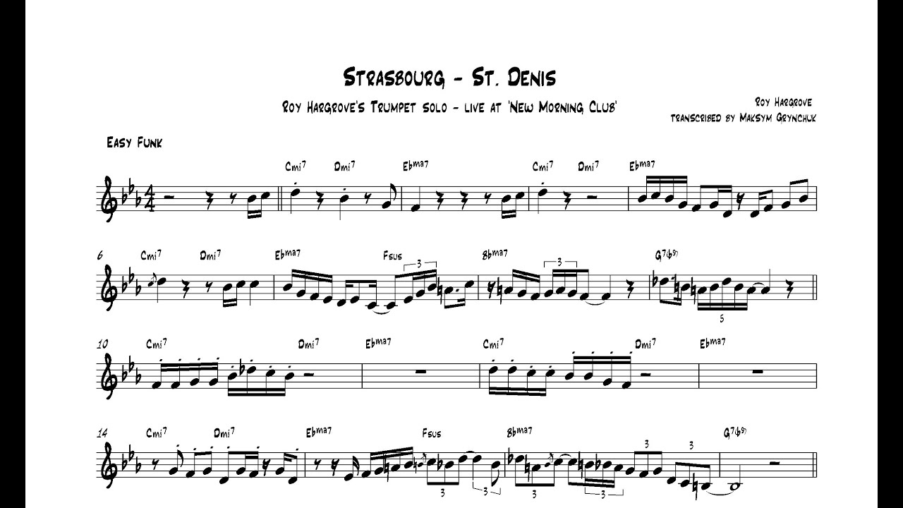 Roy Hargrove - Strasbourg - St.  Denis LIVE Trumpet Solo