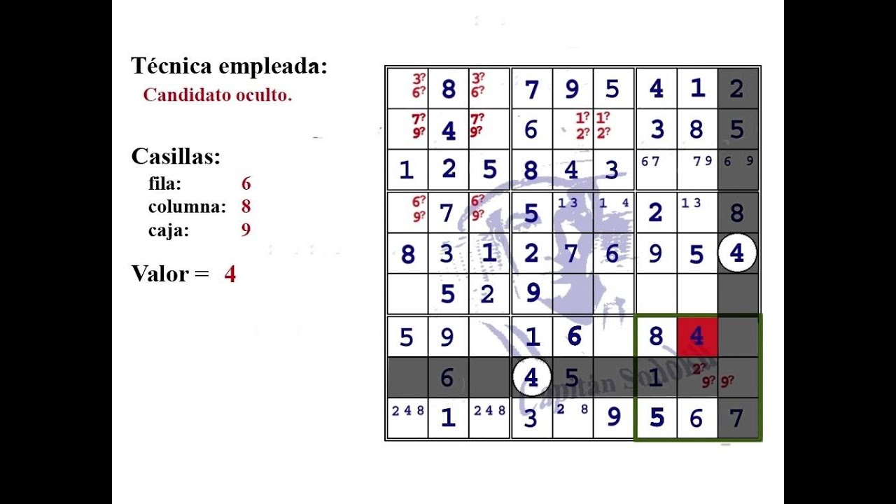 Capitán Sodoku Lección 8. Hacemos un Sudoku difícil.