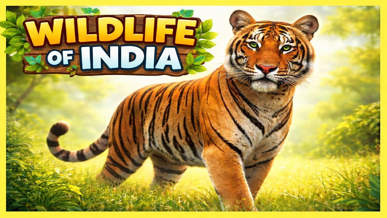Discover India’s Wildlife 🐘 | learn Wild Animal Names & Sounds for Toddlers 🦁| 10Shadeslearning