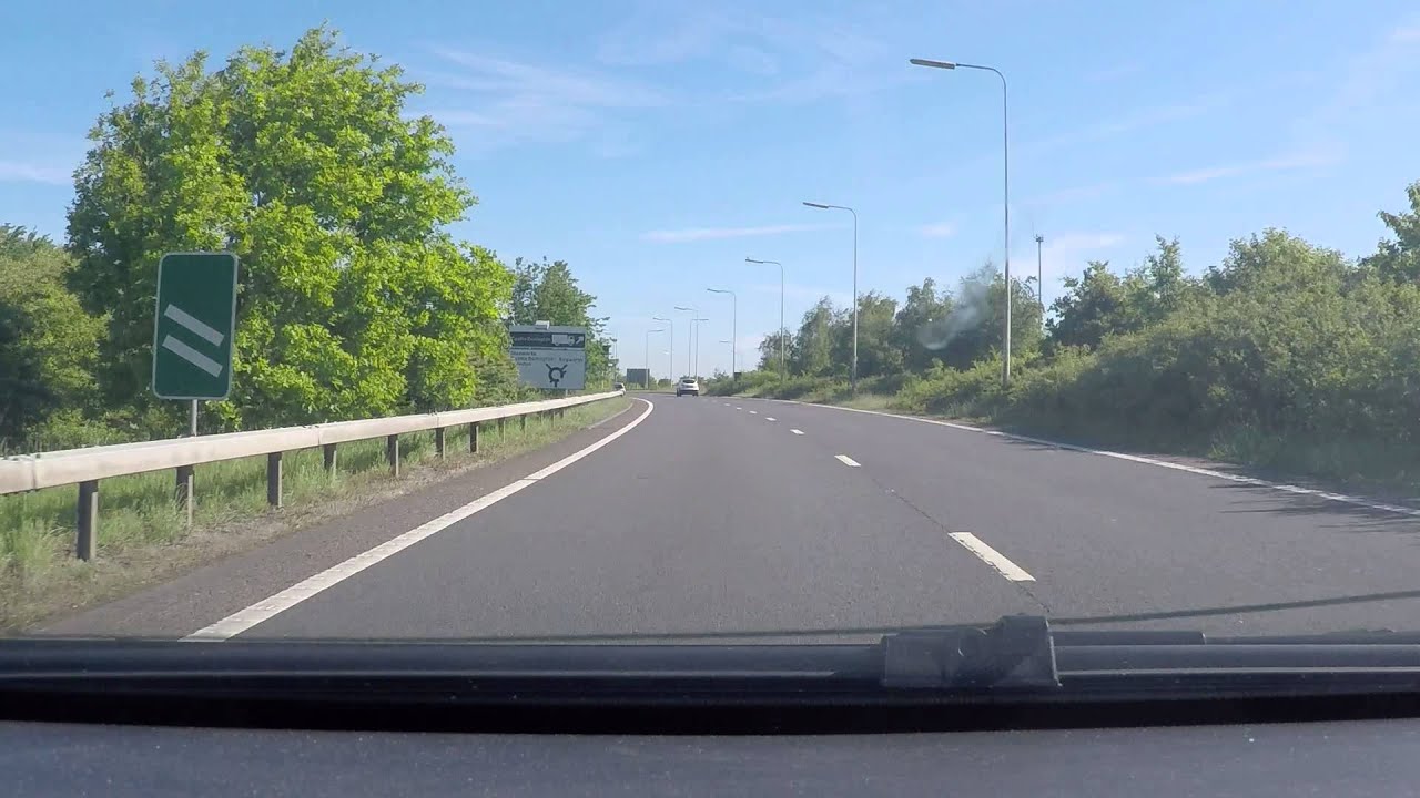 UK Motorways M1 N J23A/J24 onto A50NW