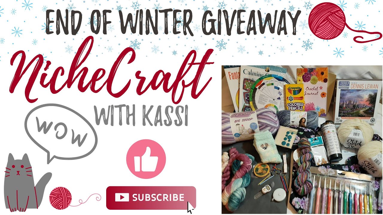 GIVEAWAY!🧶|❄️ End of Winter Giveaway❄️| Now Closed| Yarn / Crochet Bundle| NicheCraft with Kassi
