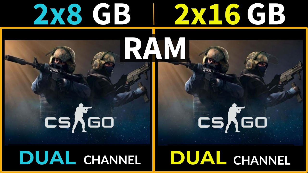✔️Counter-Strike: Global Offensive | ✔️2x8 GB vs 2x16 GB  RAM | ✔️16 GB vs 32 GB Dual Channel