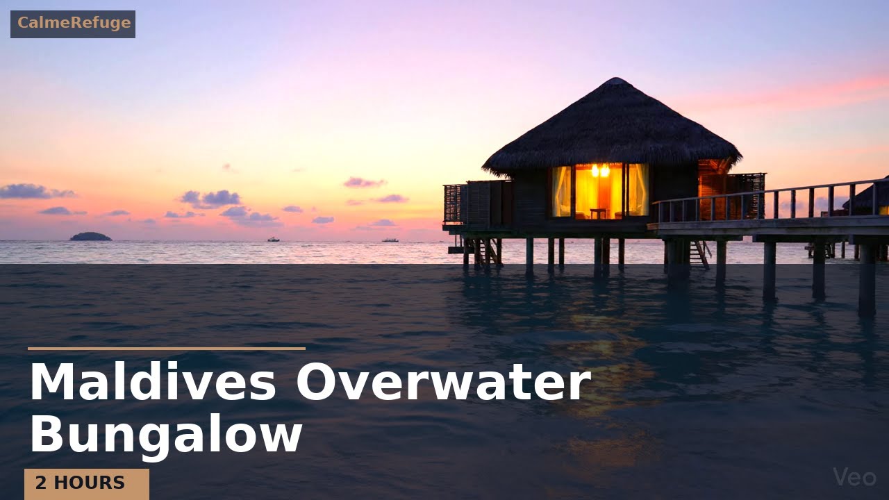 Maldives Overwater Bungalow 🧘 2 Hours | Relaxing Zen Music for Sleep, Study & Relaxation