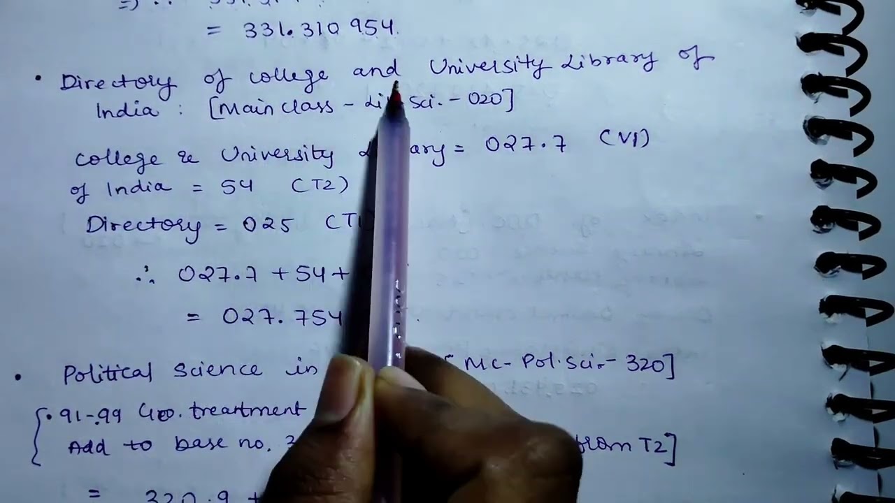 5. USE OF TABLE 2 OF DDC | Library and Information Sciences.