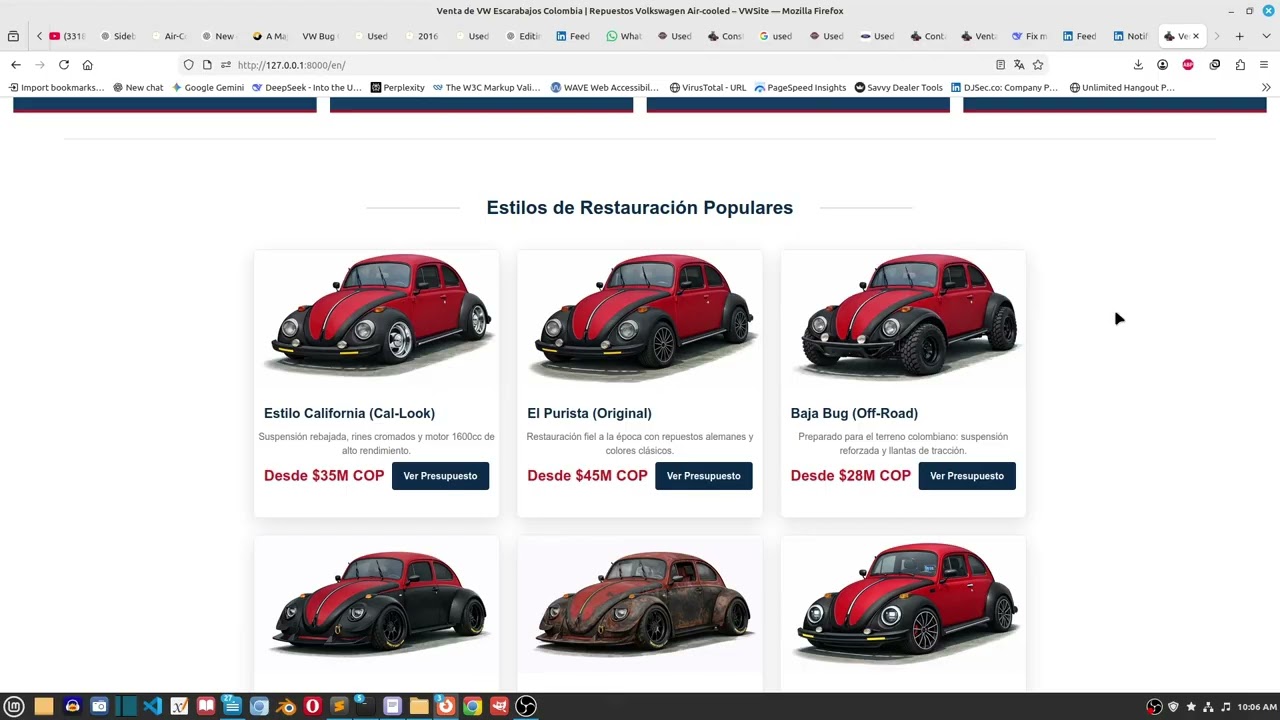 Vochi VW Website Development