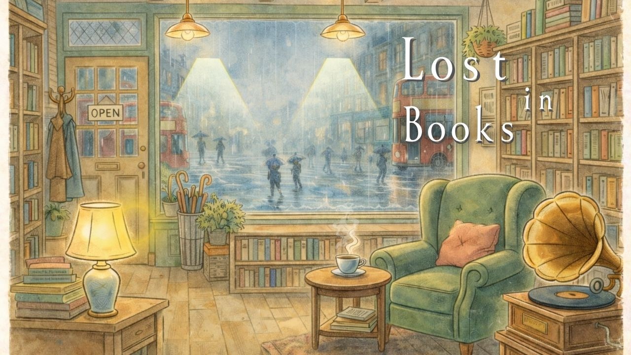 Rainy Day Bookstore ☔ | Cozy Vinyl Music for Reading, Study & Relax