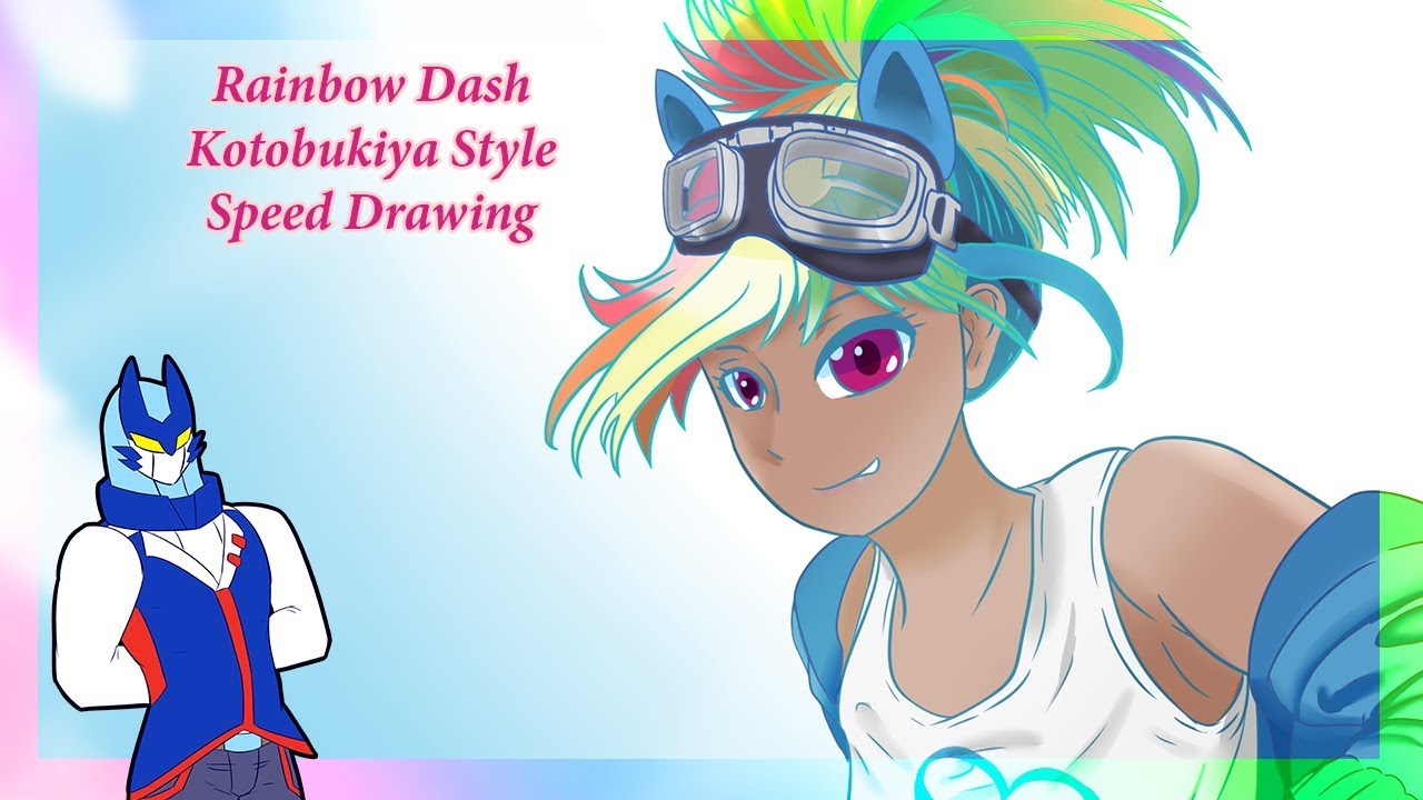 Rainbow Dash Kotobukiya Style Speed Drawing