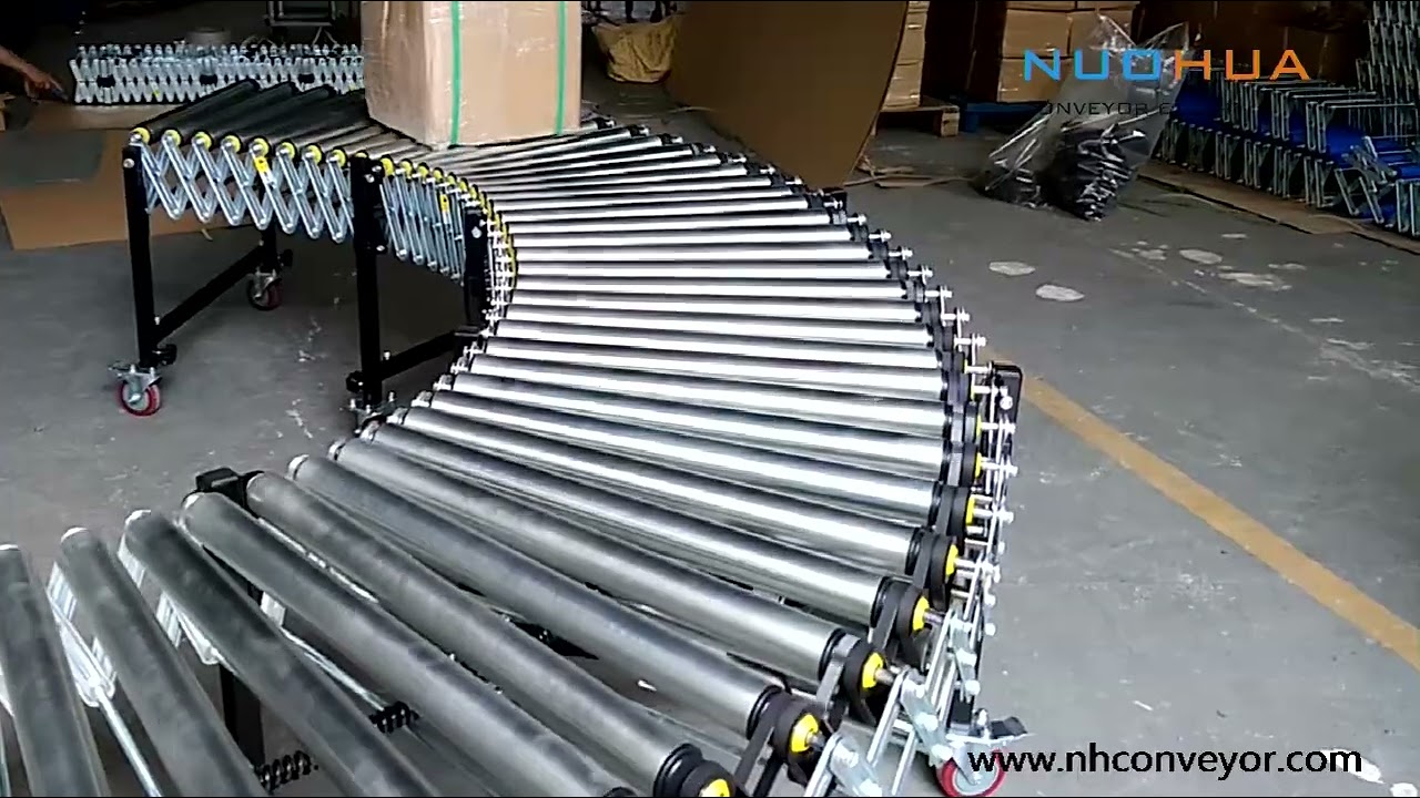 Flexible motorized roller conveyor driven by poly-vee for heavy duty