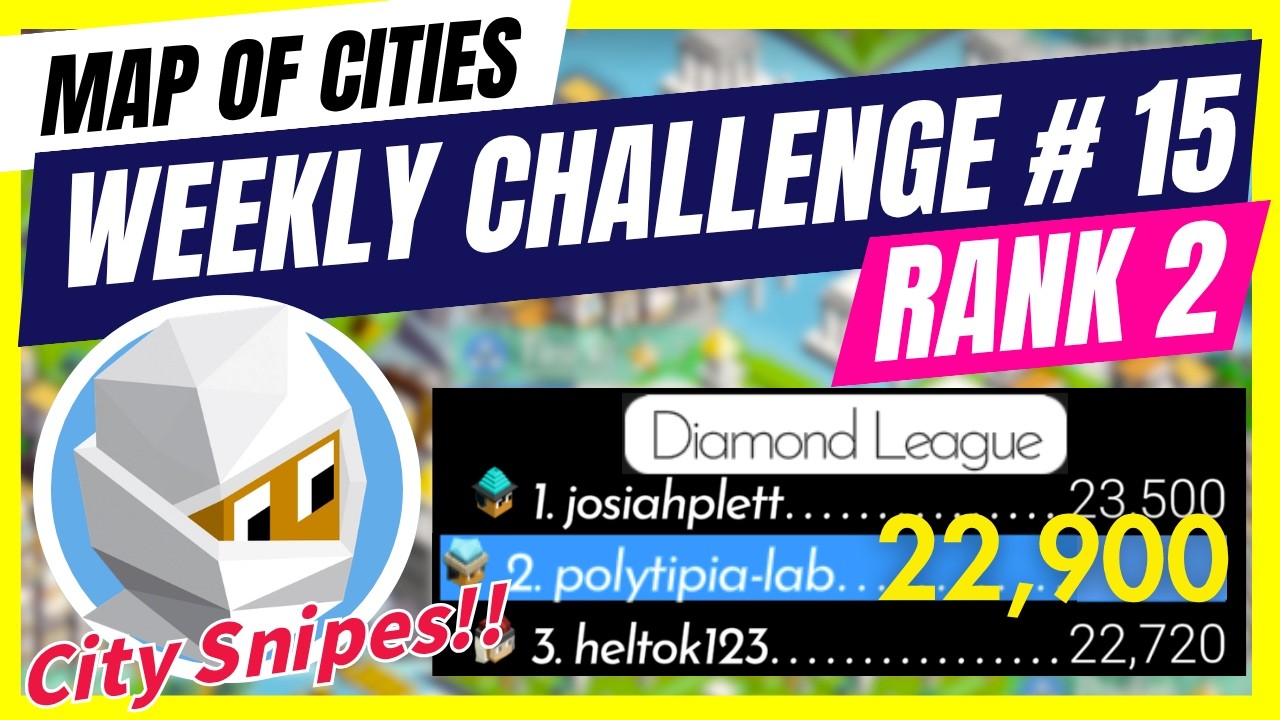 170 SPT & City Snipes! - Rank 2💰 Polytopia Weekly Challenge 15 (The Map of Cities) 22,900 pts