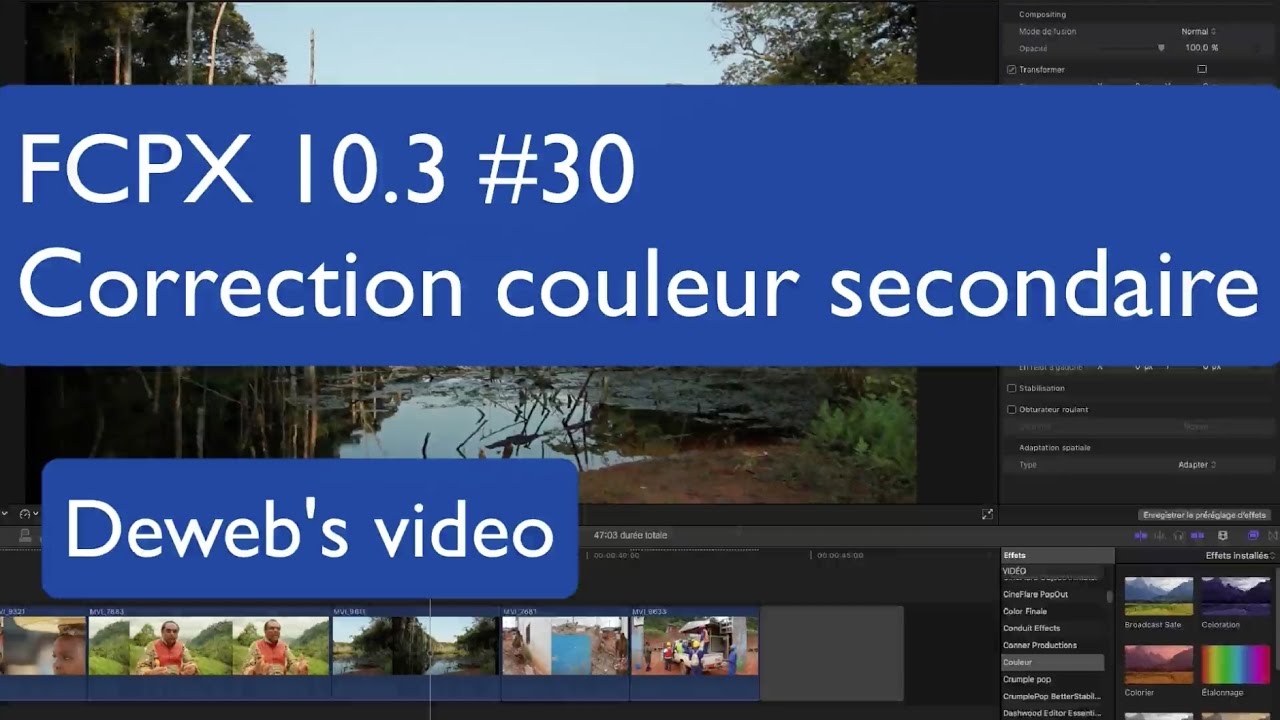 FCPX 10.3 #30. Correction couleur secondaire