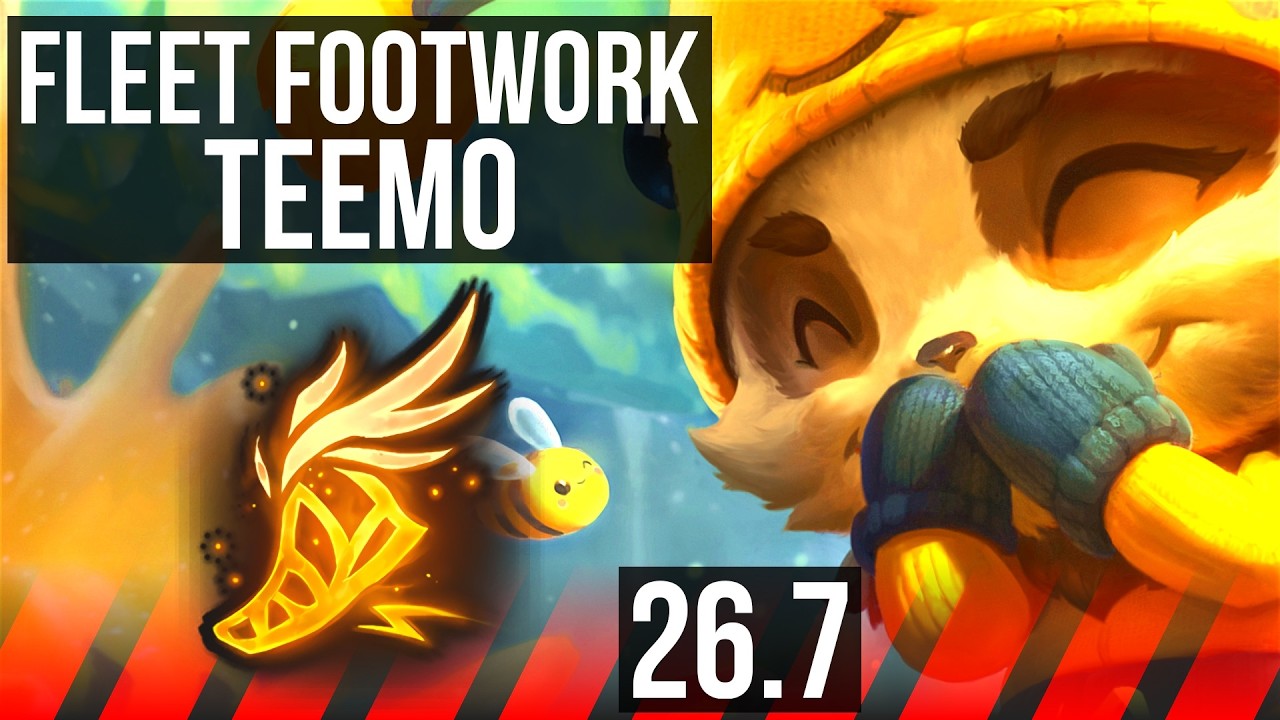 TEEMO vs DARIUS (TOP) | Fleet Footwork, 52K damage | KR Master | 26.7