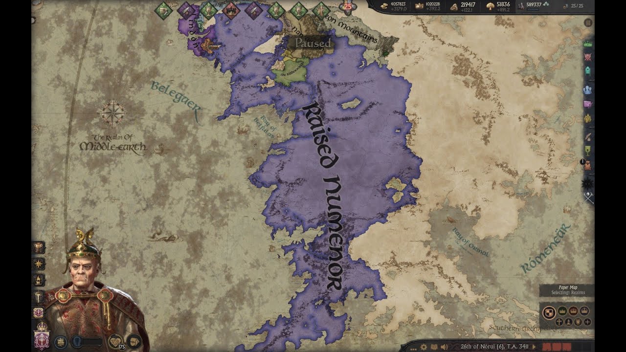 CK3 Realms in Exile Raised Numenor endgame | Lord of the Rings |