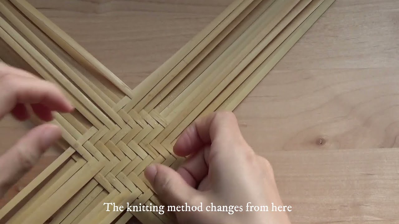 網代の編み方　解説付き　【竹細工】bamboo work How to JAPAN