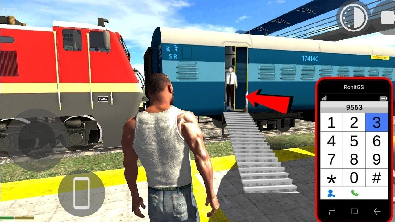Indian bike 3D mein train ke upar bike ko kaise chalayen #Indian bike 3D