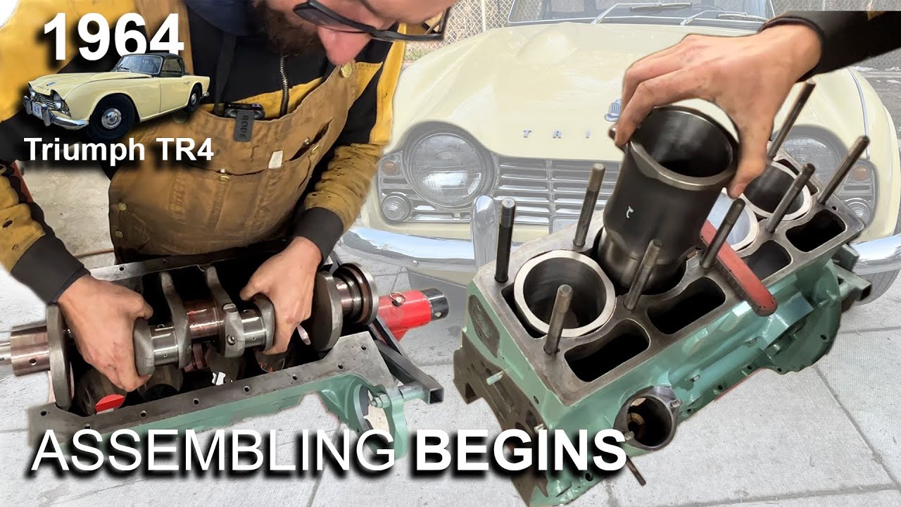 1964 TR4 - Part 11 - Liners, Crank and Rear Seal Assembling