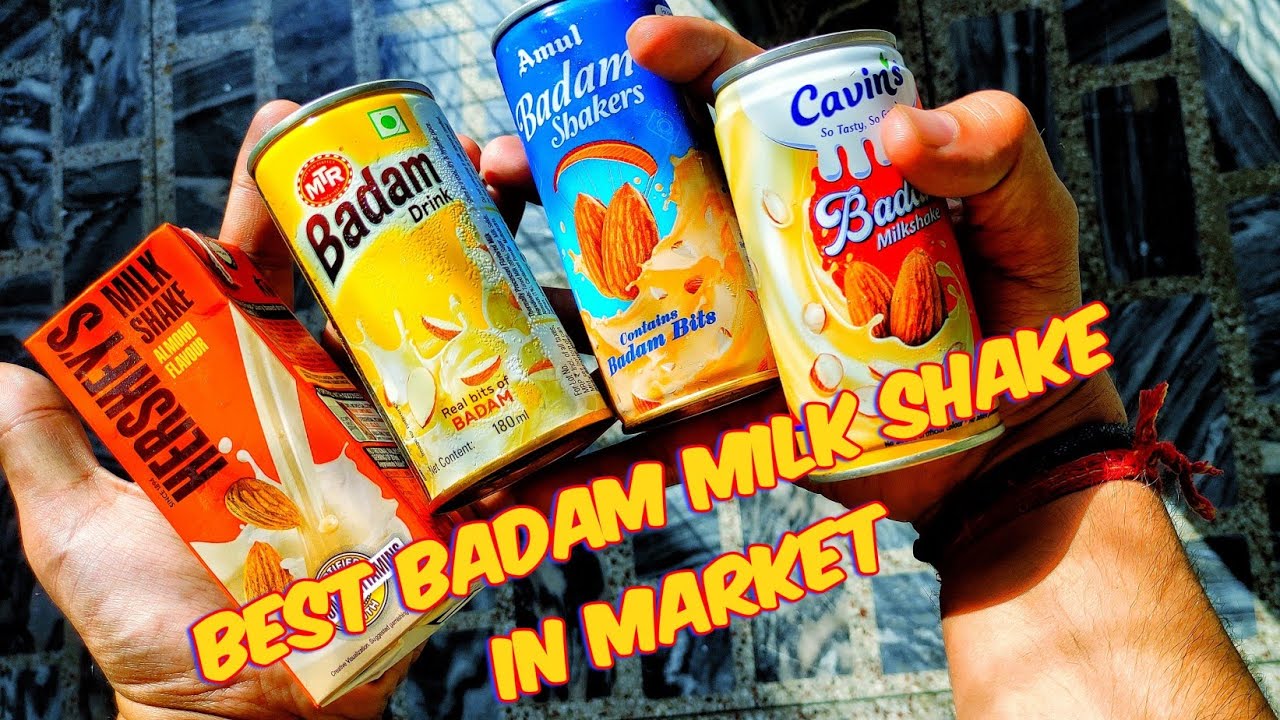 Best Badam Milk Shake In Market | Amul,Hersheys,Cavin's,Mtr | Food Comparison Done With Hungrytrip90