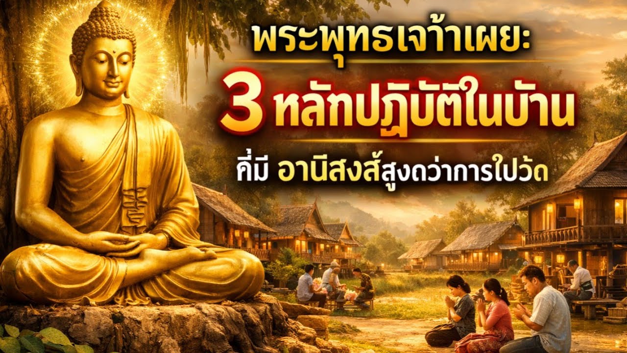 ทำสิ่งนี้ที่บ้าน ได้บุญลึกกว่าการไปวัด-บ้านสถานที่ปฏิบัติธรรมที่พระพุทธเจ้าชี้ไว้ #คำสอนพระพุทธเจ้า