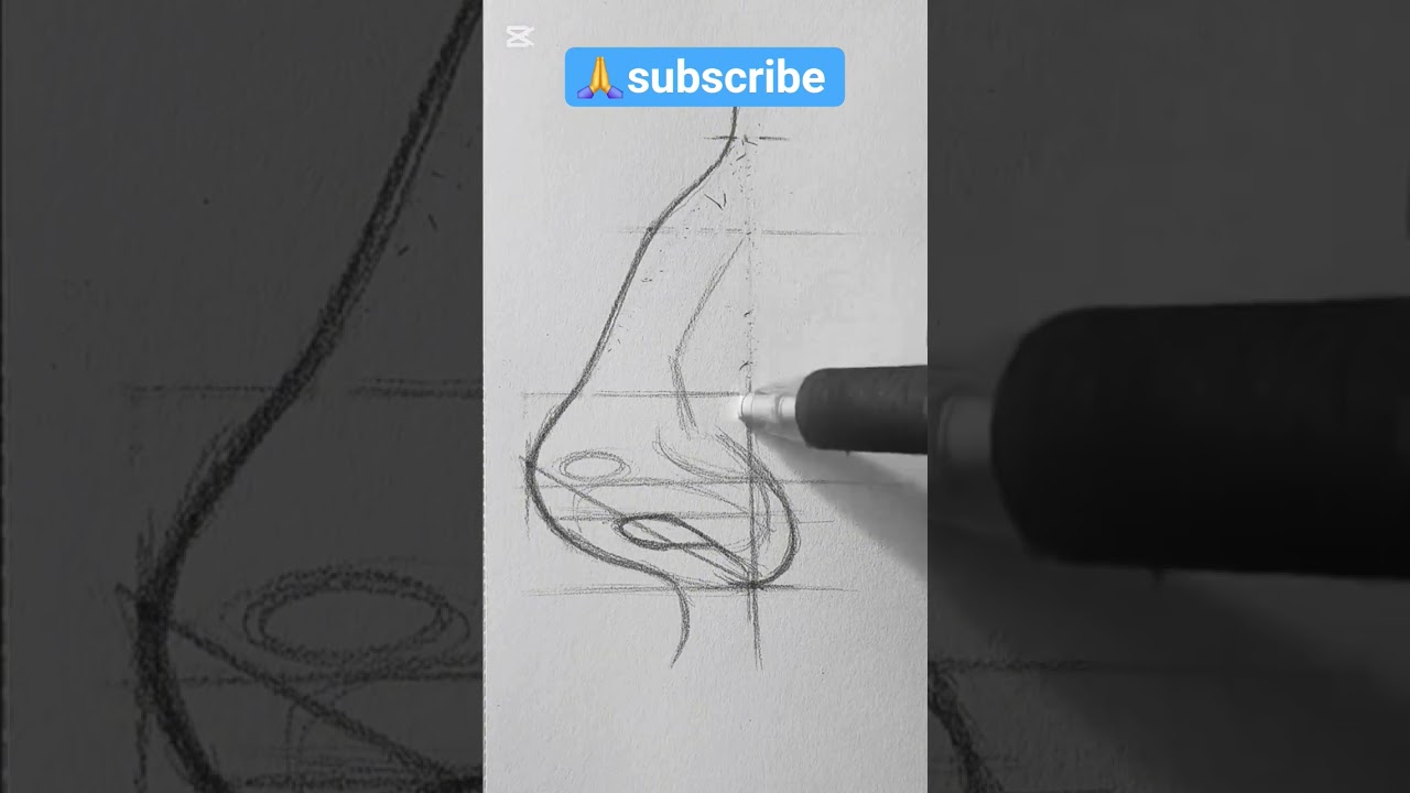 how to draw nose #art #drawing #sketch