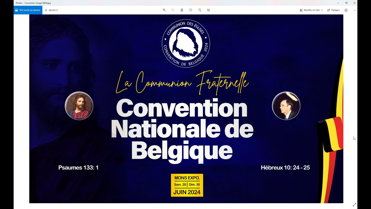 CONVENTION NATIONALE DES EGLISES DU MESSAGE DE BELGIQUE : Partie 3 - Dimanche 30 Juin 2024