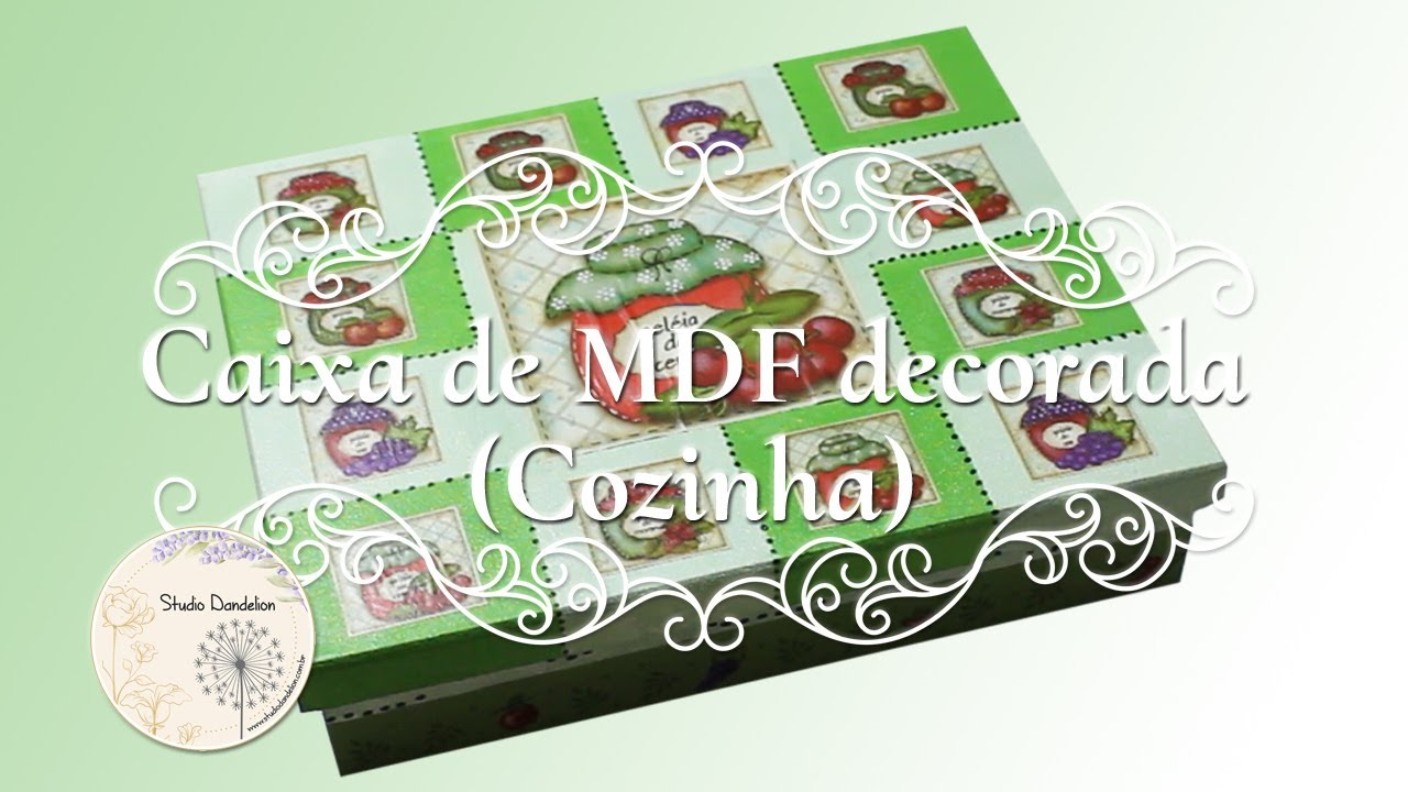 Caixa de MDF decorada para cozinha
