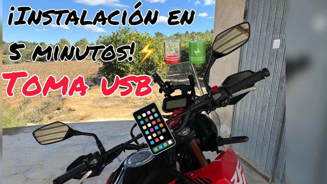 TOMA USB PARA HONDA CRF 300 RALLY / 250 RALLY / 300L / 250L CONECTAR MÓVIL ESPAÑOL ESPAÑA CONECTOR