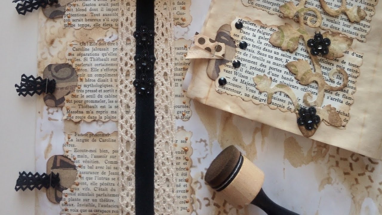 JUNK JOURNAL : TUTO EMBELLISSEMENT #7 (facile)