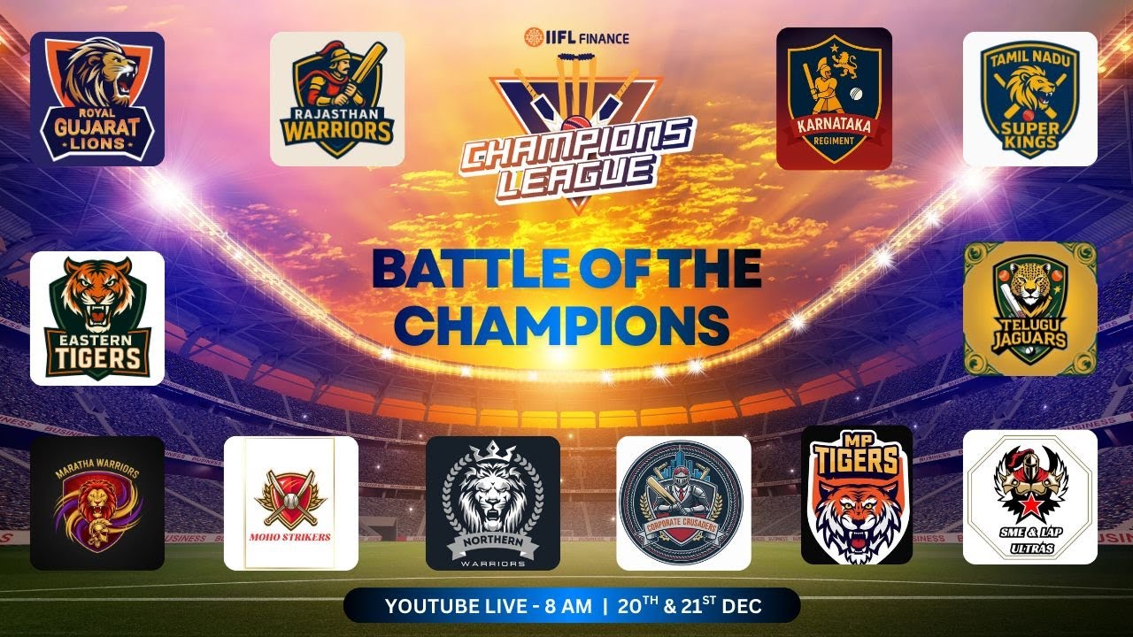 IIFL Finance Present - Champions League 2025 ( Battle Of The Champions ) | Day 1 - Evening Session .