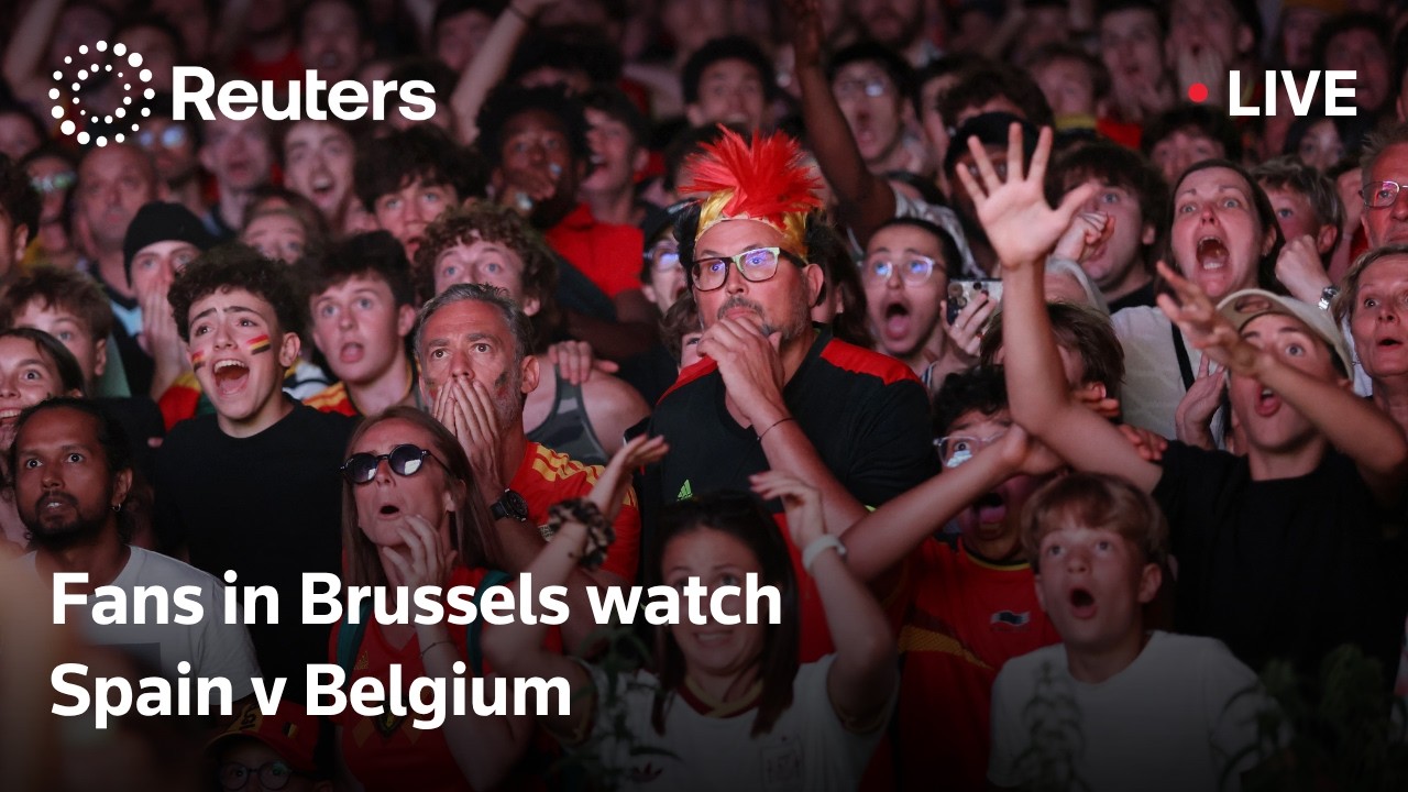 LIVE: Fans gather in Brussels to watch Spain v Belgium World Cup match