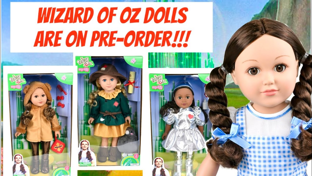 New MLA My Life As Wizard of Oz Dolls! Scarecrow, Cowardly Lion, Tin Man Dorothy Glinda Wicked Witch