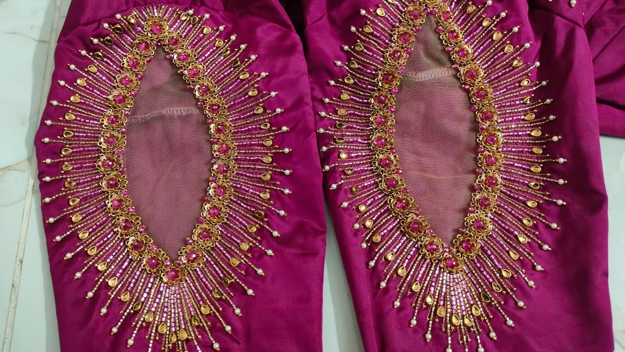 Trending Net Embroidery & Zardosi Work Bridal Blouse | Complete Making Video