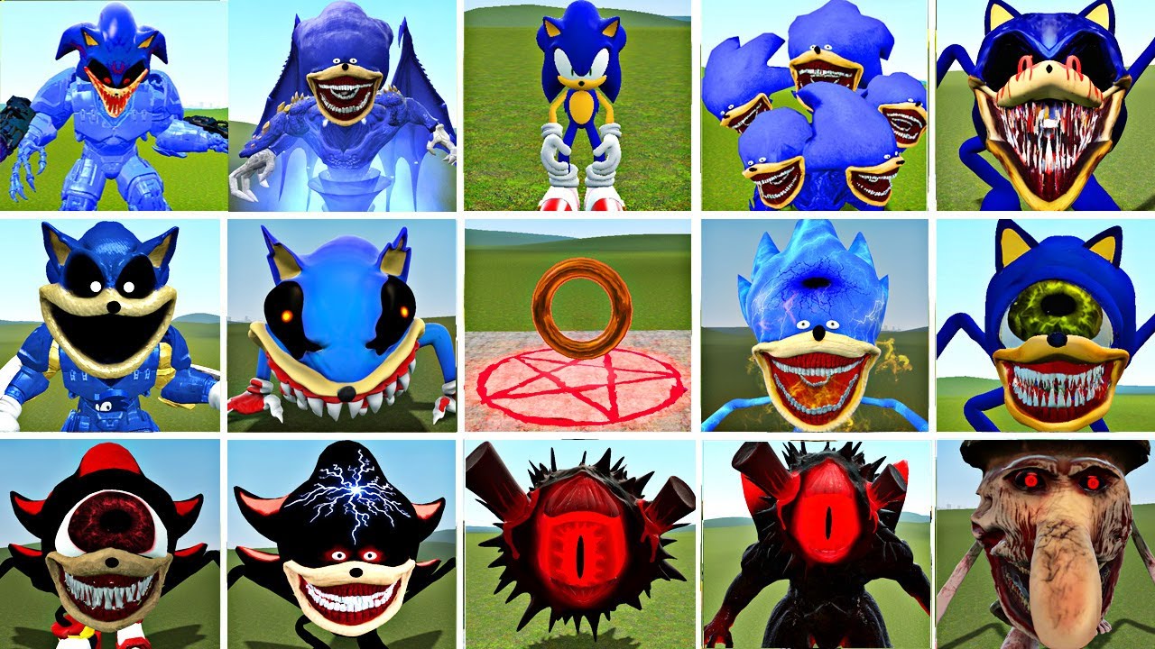 ALL EVOLUTION TO FINAL FORM ALL SHIN SONIC EXE VS SPRUNKI BLACK SUN DEVIL IN GARRY'S MOD